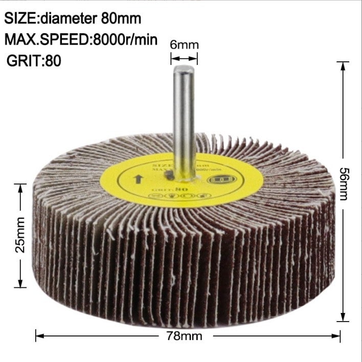 Flap Wheel 80x25x6mm G80