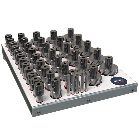 HSS Rotabroach 39pc Set Ø12mm-Ø50mm with Rack