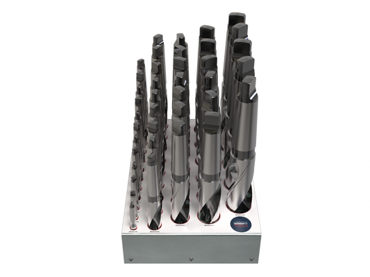 MT Drill 29pc Set Ø12mm-Ø40mm with Rack