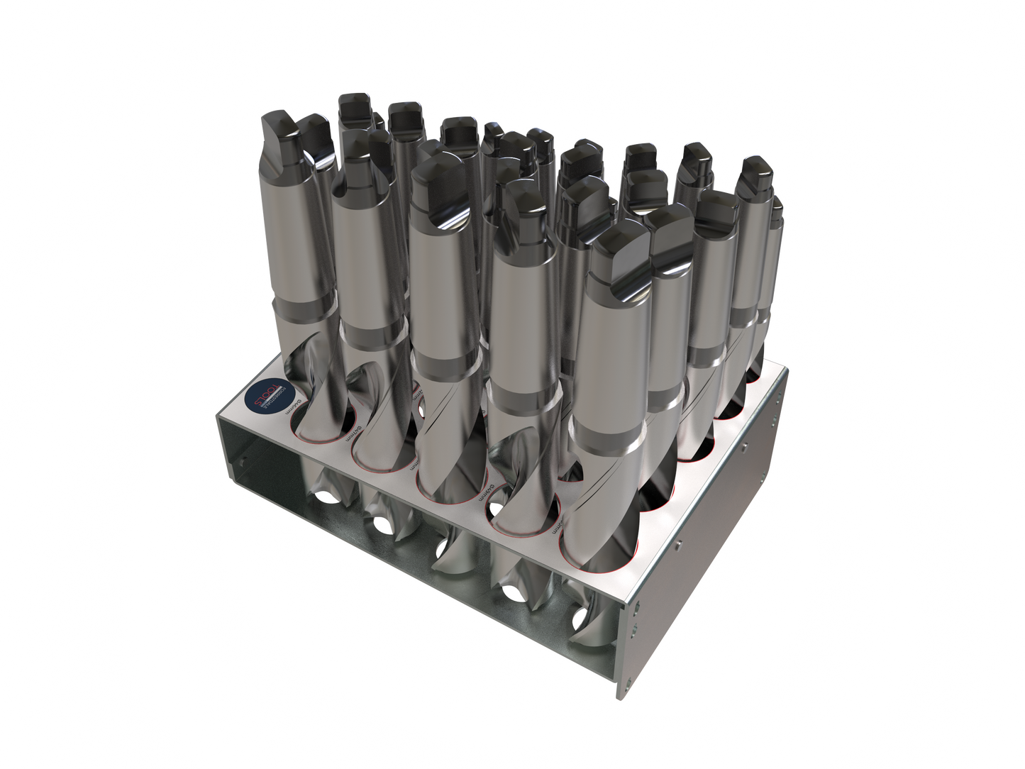 MT Drill 29pc Set Ø12mm-Ø40mm with Rack