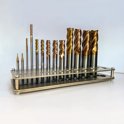 Carbide End Mill Set with Stand 13pc Ø1-20mm