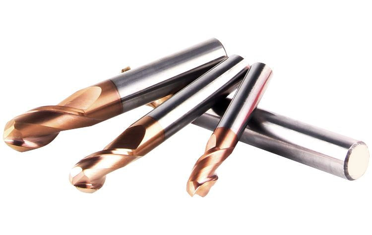 Carbide Ball Nose End Mill 6pc Set Ø3mm-Ø10mm 2 Flute