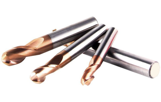 Carbide Ball Nose End Mill 6pc Set Ø3mm-Ø10mm 2 Flute